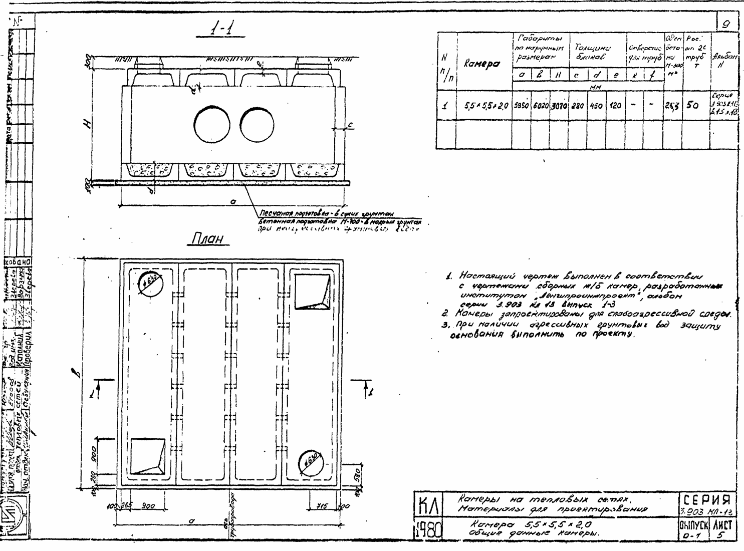 Тепловая камера ТК 5,5×5,5×2,0 по серии 3.903 КЛ-13