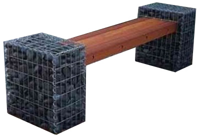 Скамья из габионов исп 2
