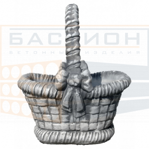 Бетонная ваза Лукошко