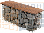 Скамья из габионов исп 3