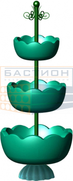 Вертикальное озеленение Стойка 3 вазона