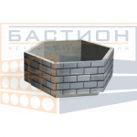 Бетонная шестиугольная цветочница Ц-3