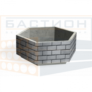 Бетонная шестиугольная цветочница Ц-3