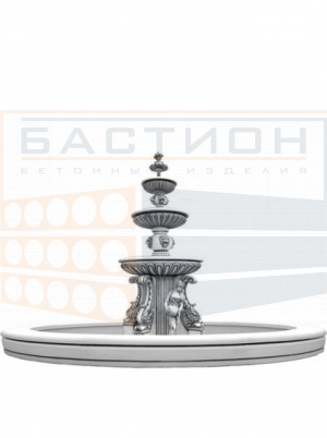 Фонтан городского типа, без фигур, большой