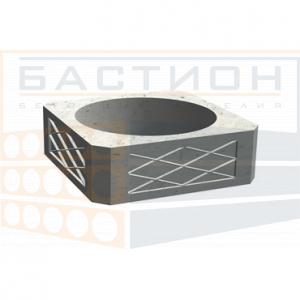 Квадратная бетонная цветочница В-4