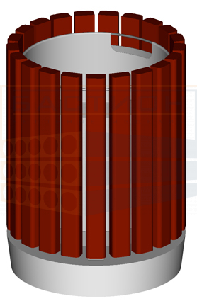 Урна деревянная круглая У-22.2